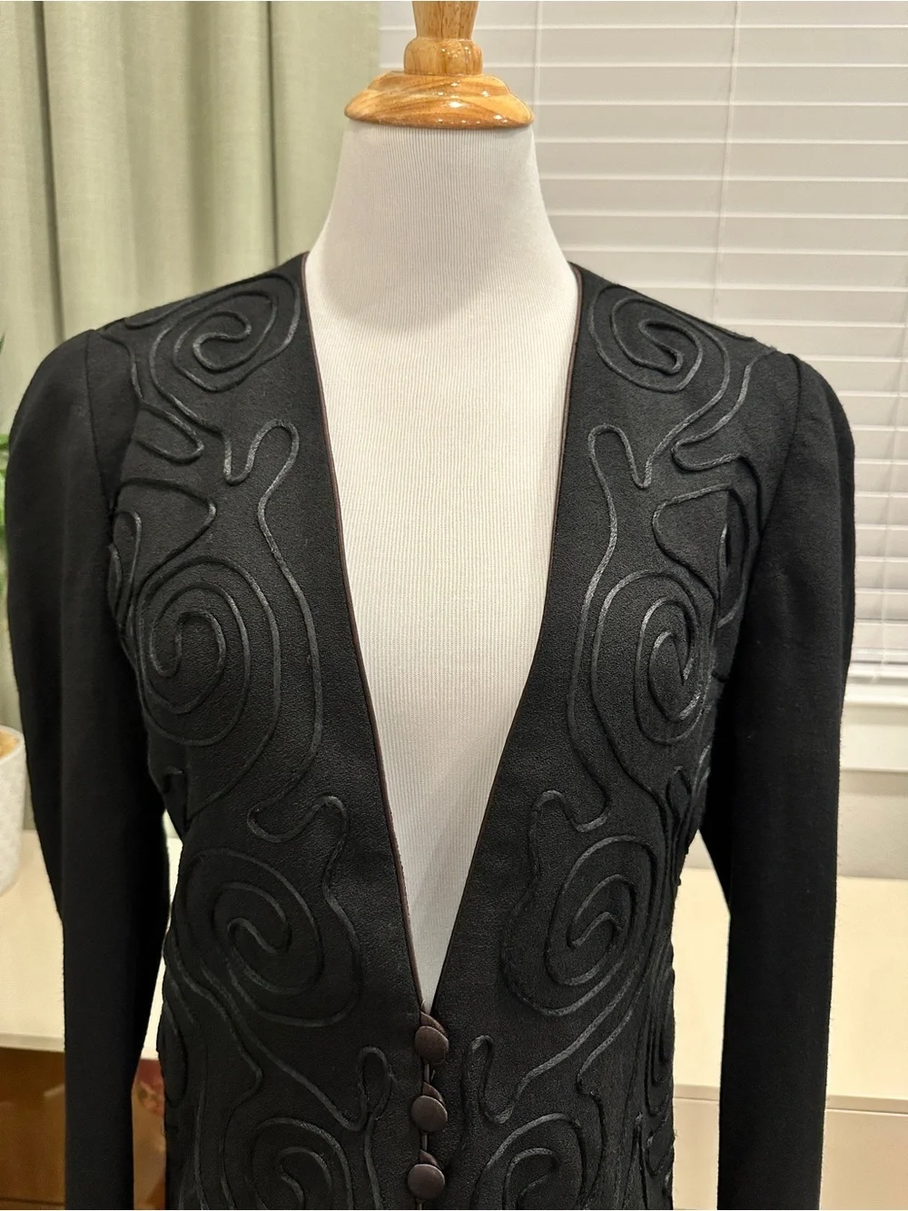 Vintage Christian Dior Evening Wool Jacket/Collarless Blazer